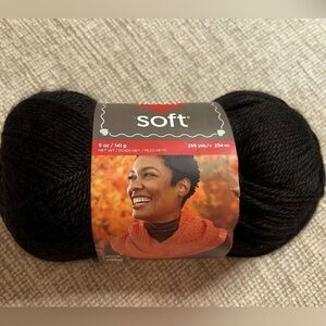 Red Heart Soft Yarn- Black